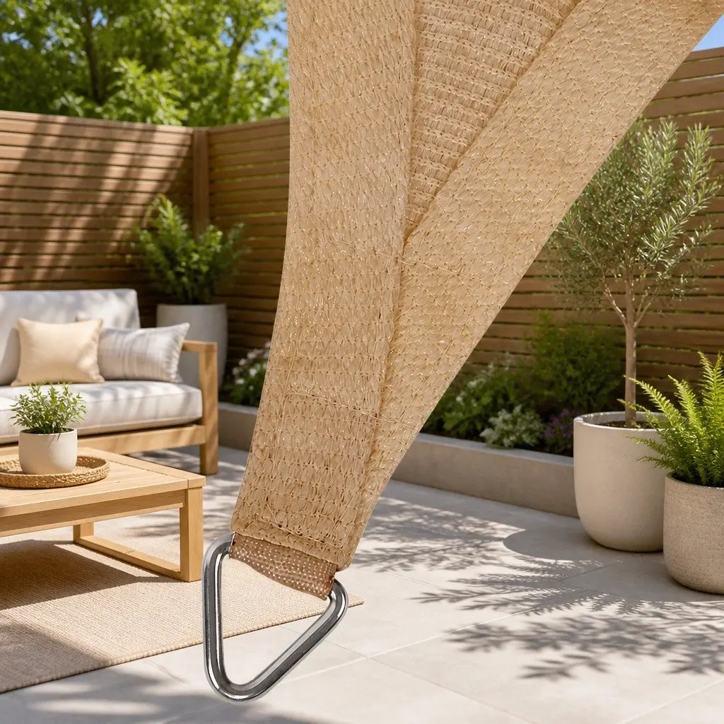 Rectangle Shade Sail UV Protection 4x6m Outdoor Patio Pool Garden Sunshade Cloth