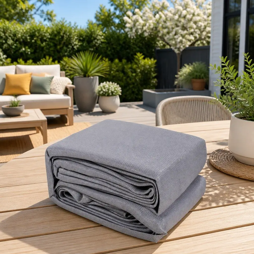 Triangle Shade Sail Grey 5x5x5m Outdoor Sun Shelter Garden Patio Pool Cover