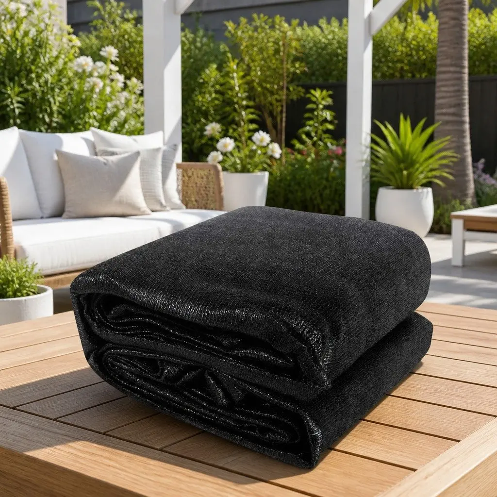 Rectangle Shade Sail UV Protection 6x7m Black