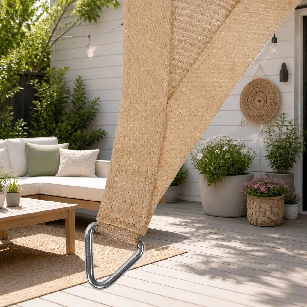 Rectangle Shade Sail 280GSM UV Protection 6x8m Outdoor Patio Pool Sunshade Cloth
