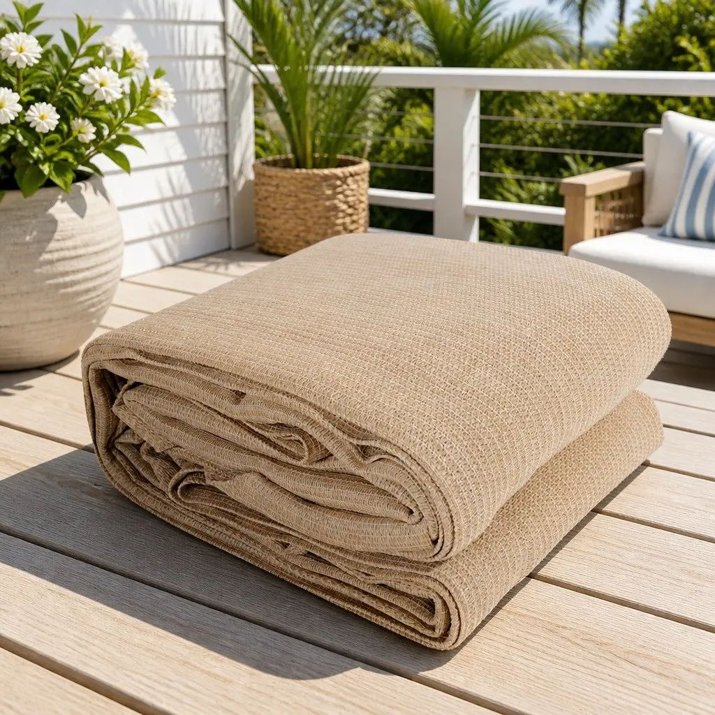 Shade Sail Rectangle Sand 2x4m UV Protective Outdoor Cover for Patio Pool Garden