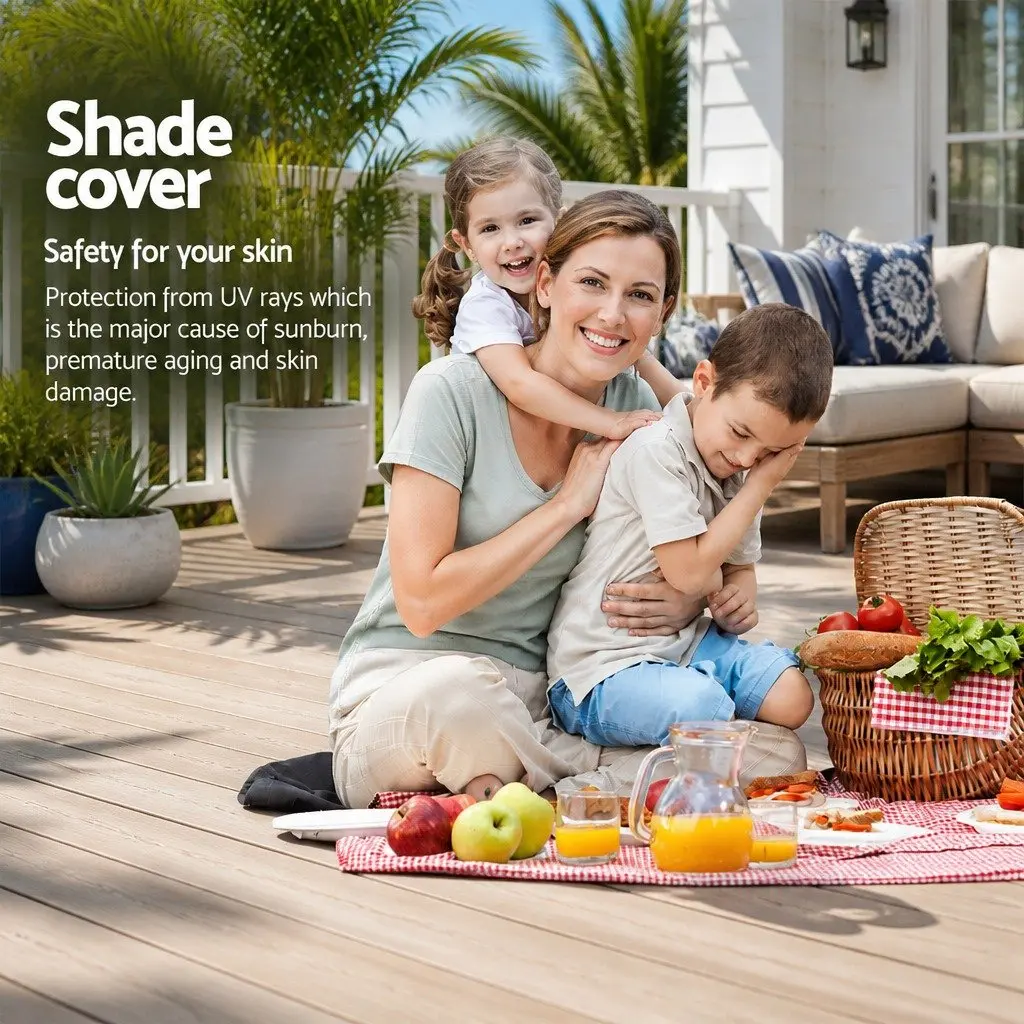 Shade Sail Rectangle Sand 2x4m UV Protective Outdoor Cover for Patio Pool Garden