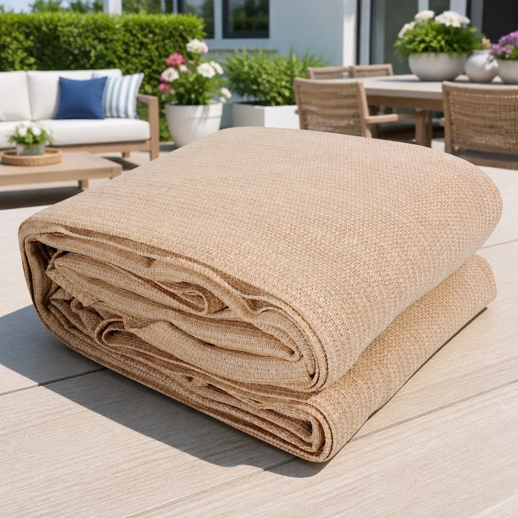 Rectangle Shade Sail 6x8m 185GSM UV Protection Sand Outdoor Patio Pool Sunshade