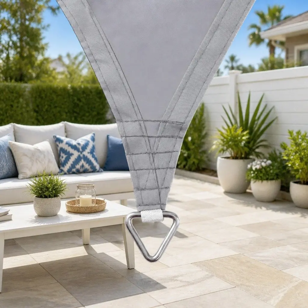 Shade Sail Waterproof Grey 3x8m 220GSM Outdoor Garden Patio Pool