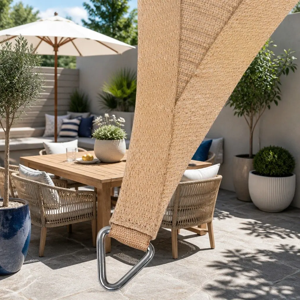 Rectangle Shade Sail Waterproof Sand 2x4m UV Blocking Canopy Outdoor Heavy-duty