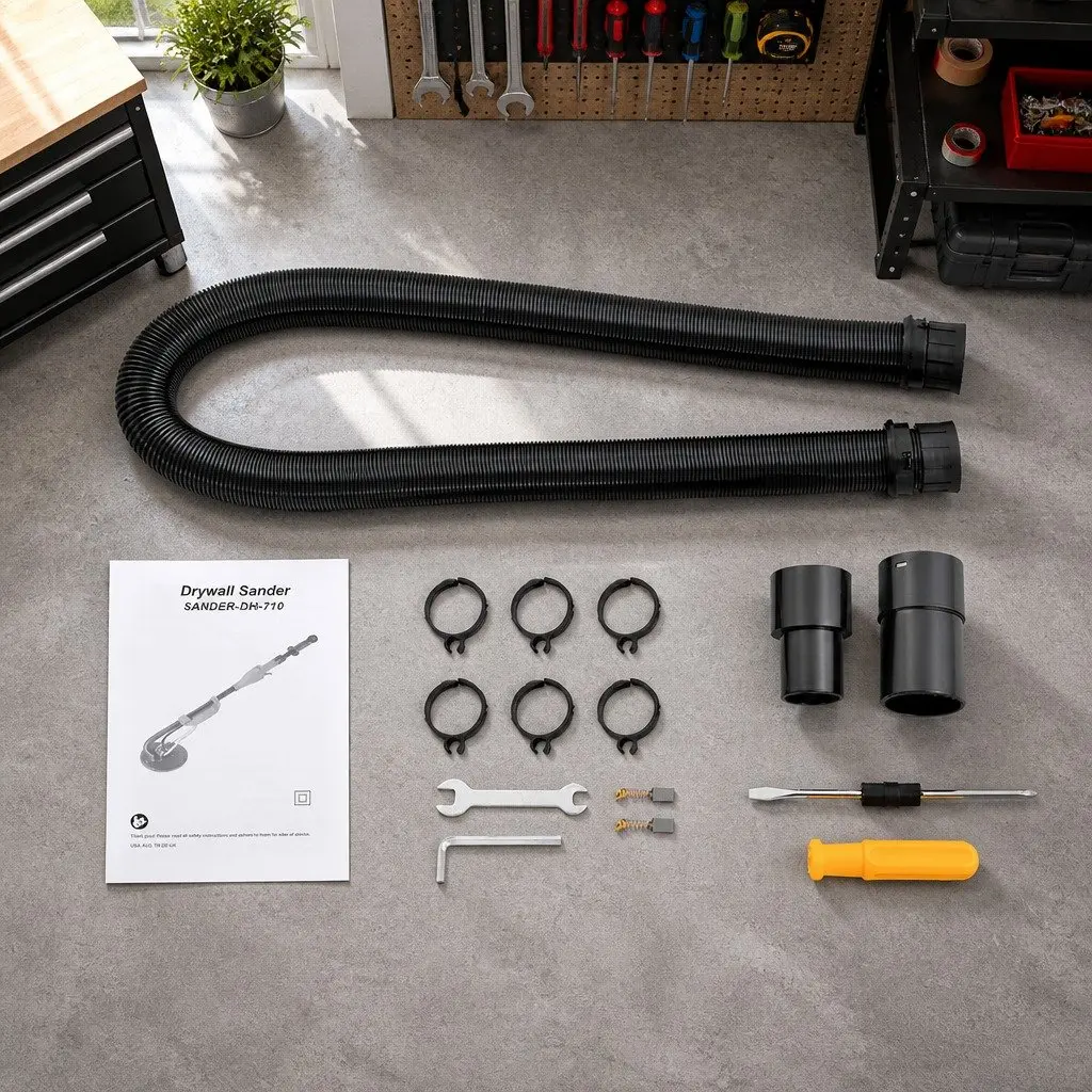 800W Drywall Sander Extendable Arm 6 Speed Control