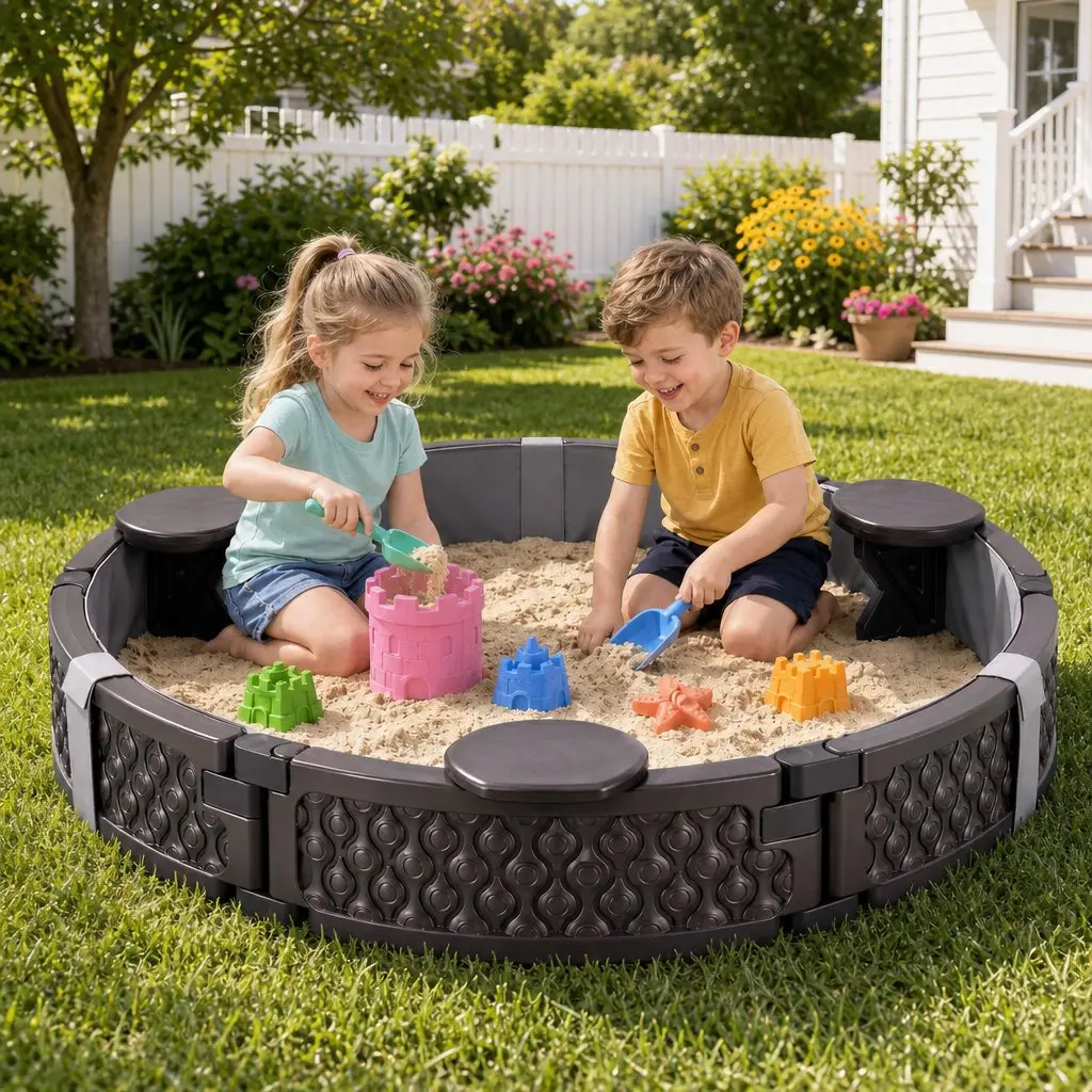 Round 121cm Kids Sandpit