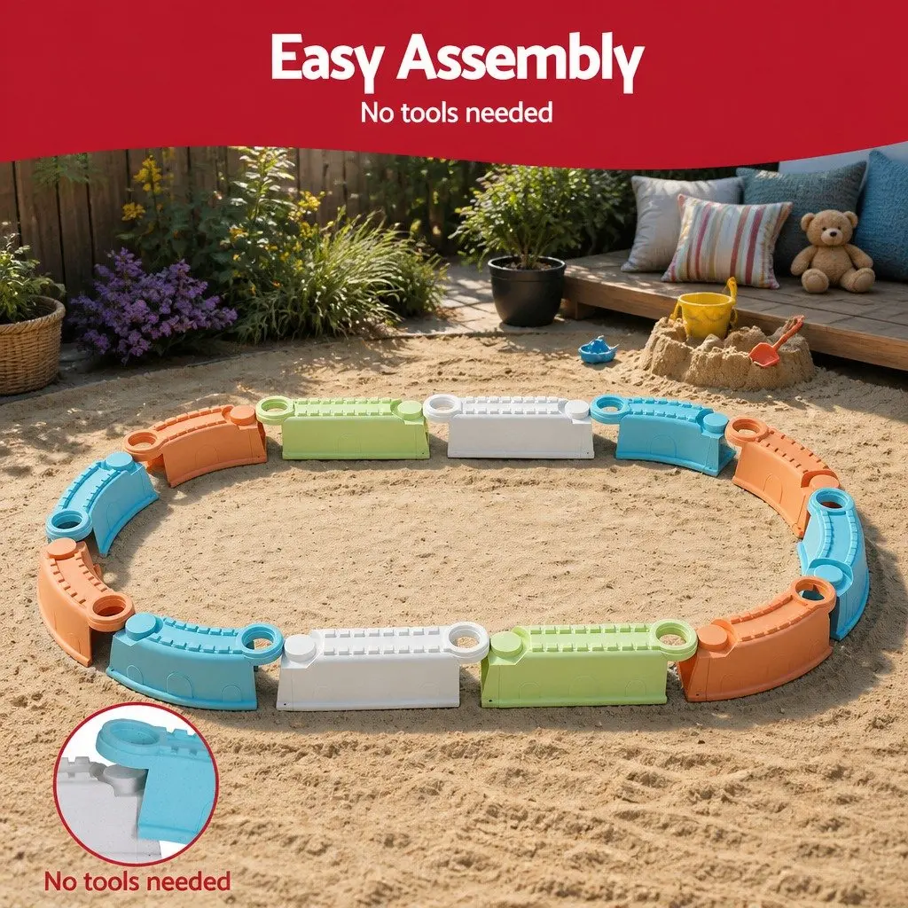 Kids Sandbox Sandpit Set 9 Piece Beach Toys Sand Box Outdoor Play Area Backyard