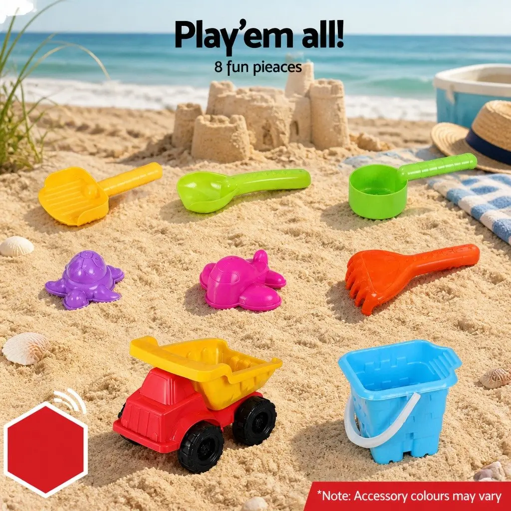 Kids 2-in-1 Sandpit Water Table Excavator Digger Extendable Play Toy Set