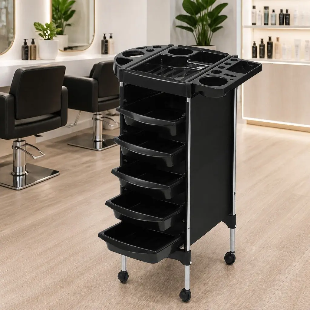 Salon Trolley Cart with Multiple Storage Options