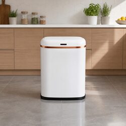 Motion Sensor Automatic Bin 38L Hands-Free Kitchen Rubbish Trash Can White