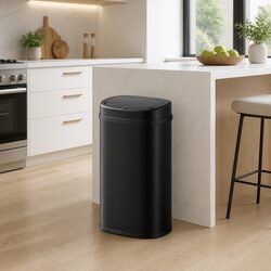 Motion Sensor Automatic Rubbish Bin 50L Hands-Free Kitchen Waste Trash Can Black