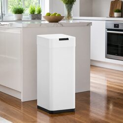 50L Motion Sensor Automatic Trash Can Kitchen Rubbish Bin Hands-Free White
