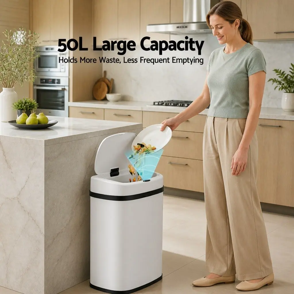 Automatic Rubbish Bin Motion Sensor 50L Hands-Free Kitchen Waste Disposal