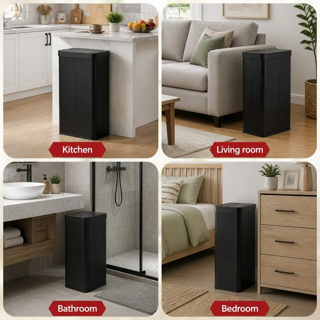 Automatic Sensor Rubbish Bin 70L Touchless Kitchen Waste Garbage Can Slim