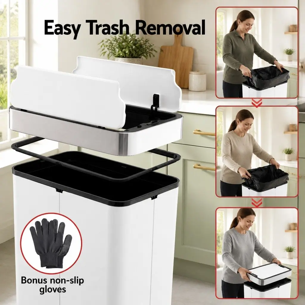 Automatic Sensor Rubbish Bin Hands-Free 70L Touchless Kitchen Waste Can