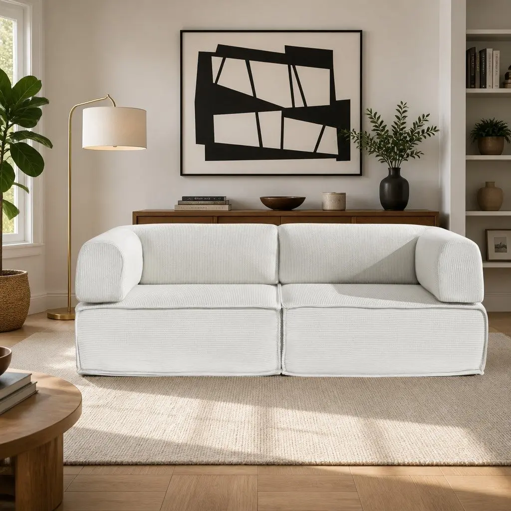 Beige Sofa Bed for Comfort