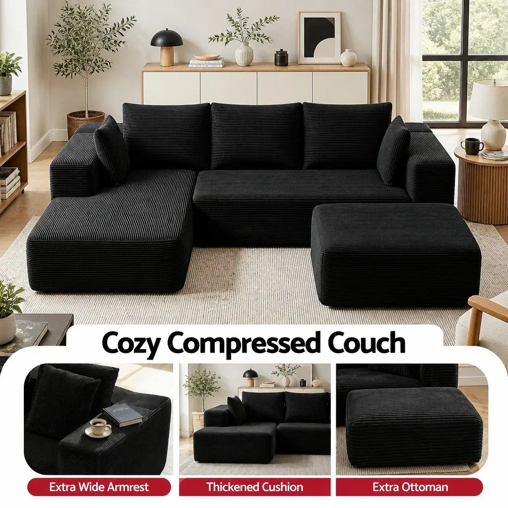 Modular Sofa Bed with Ottoman Sectional Lounge Couch Living Room Furniture