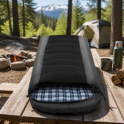 Your Essential Sleeping Bag for Outdoor Comfort -20°C Grey Black