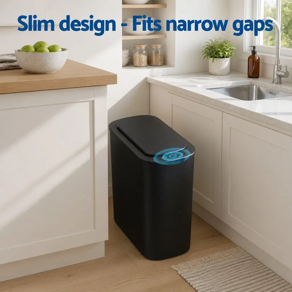Automatic Motion Sensor Trash Bin Touchless 11L Black