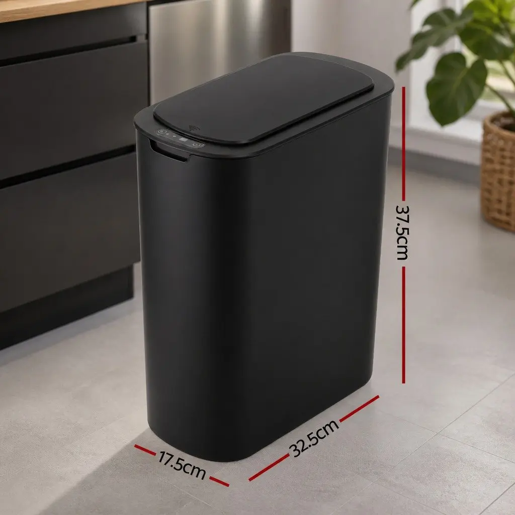 Automatic Motion Sensor Trash Bin Touchless 21L Slim Black
