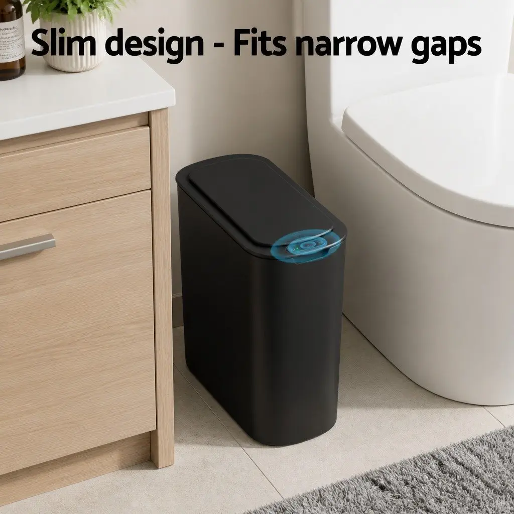 Automatic Motion Sensor Trash Bin Touchless 21L Slim Black