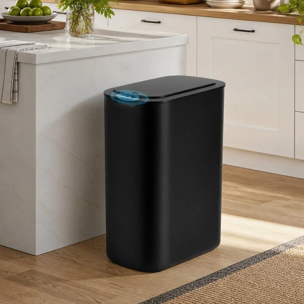 Automatic Motion Sensor Trash Bin Touchless 21L Slim Black