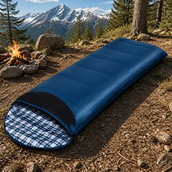 Single Sleeping Bag Thermal Camping Hiking Tent Outdoor Blue Navy 0°C Adult