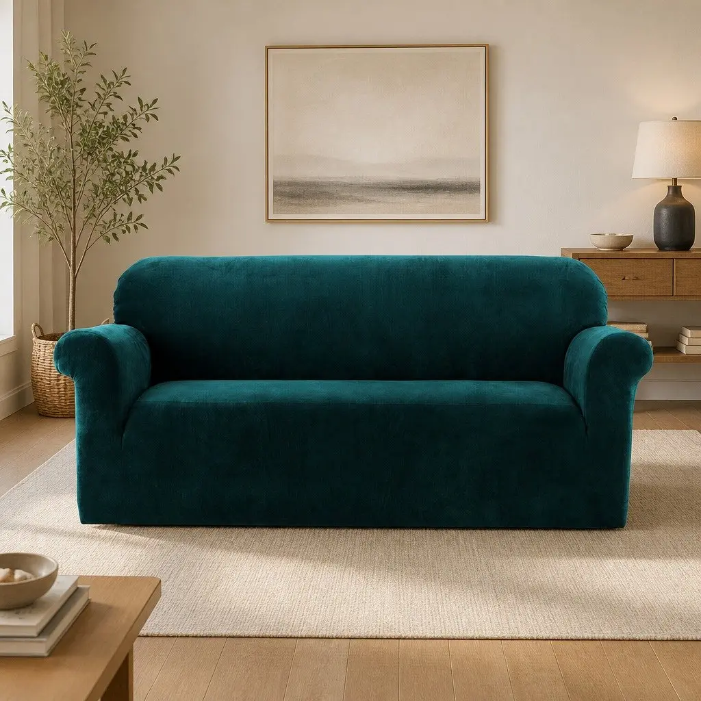 3-Seater Velvet Sofa Cover