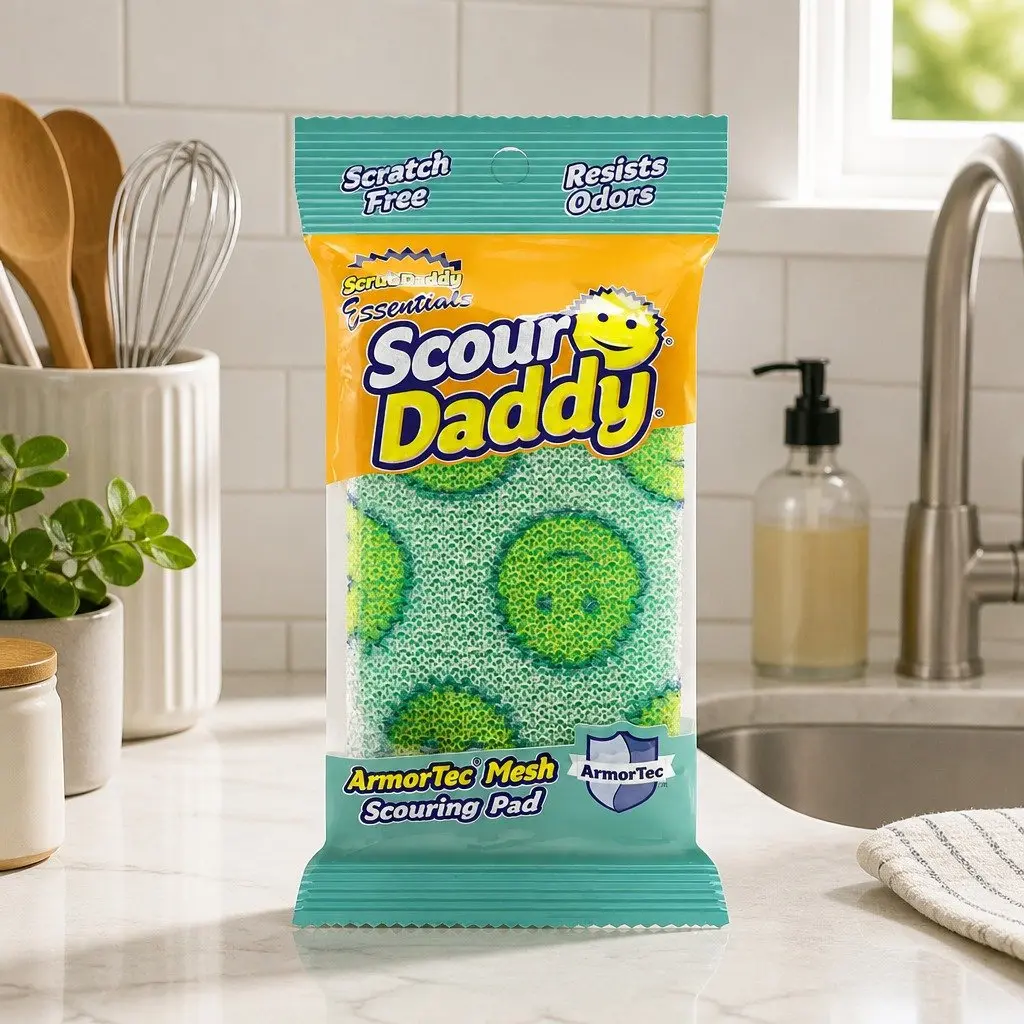Scouring Pad Green Odour Resistant 1 Piece