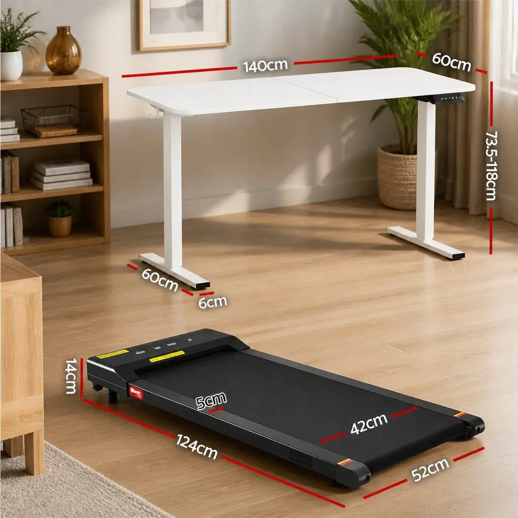 Electric Standing Desk Treadmill Combo Motorised Height Adjustable 140cm