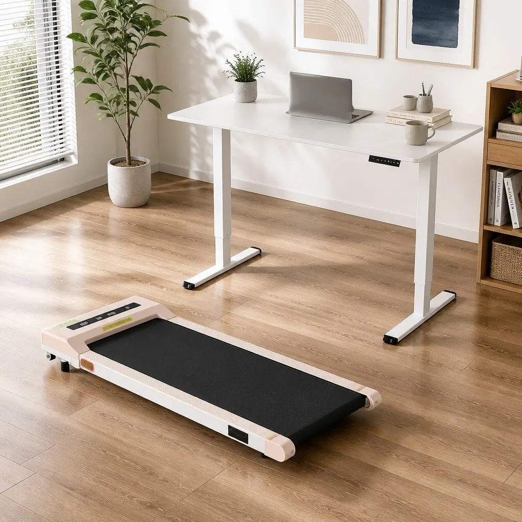 Electric Standing Desk with Treadmill Walking Pad 120cm Motorised Height