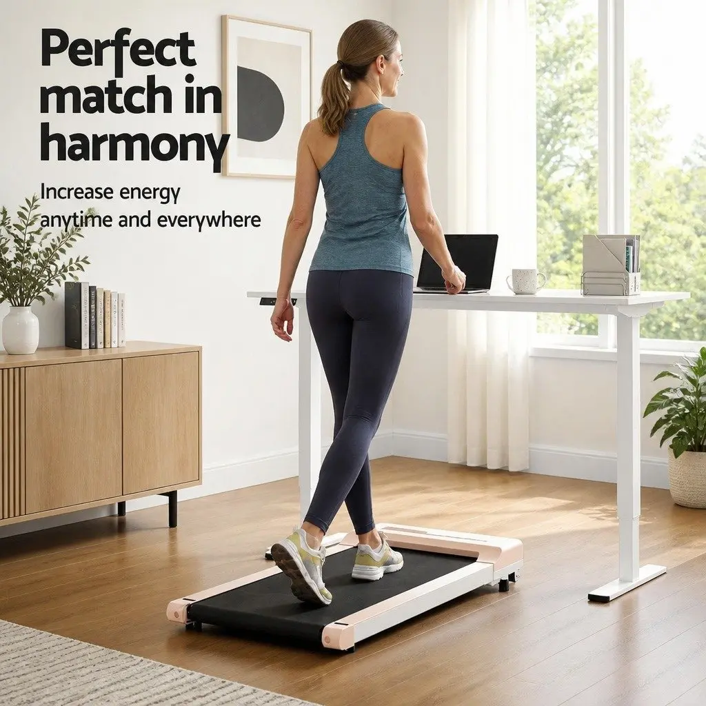 Electric Standing Desk with Treadmill Walking Pad Motorised Height 120cm