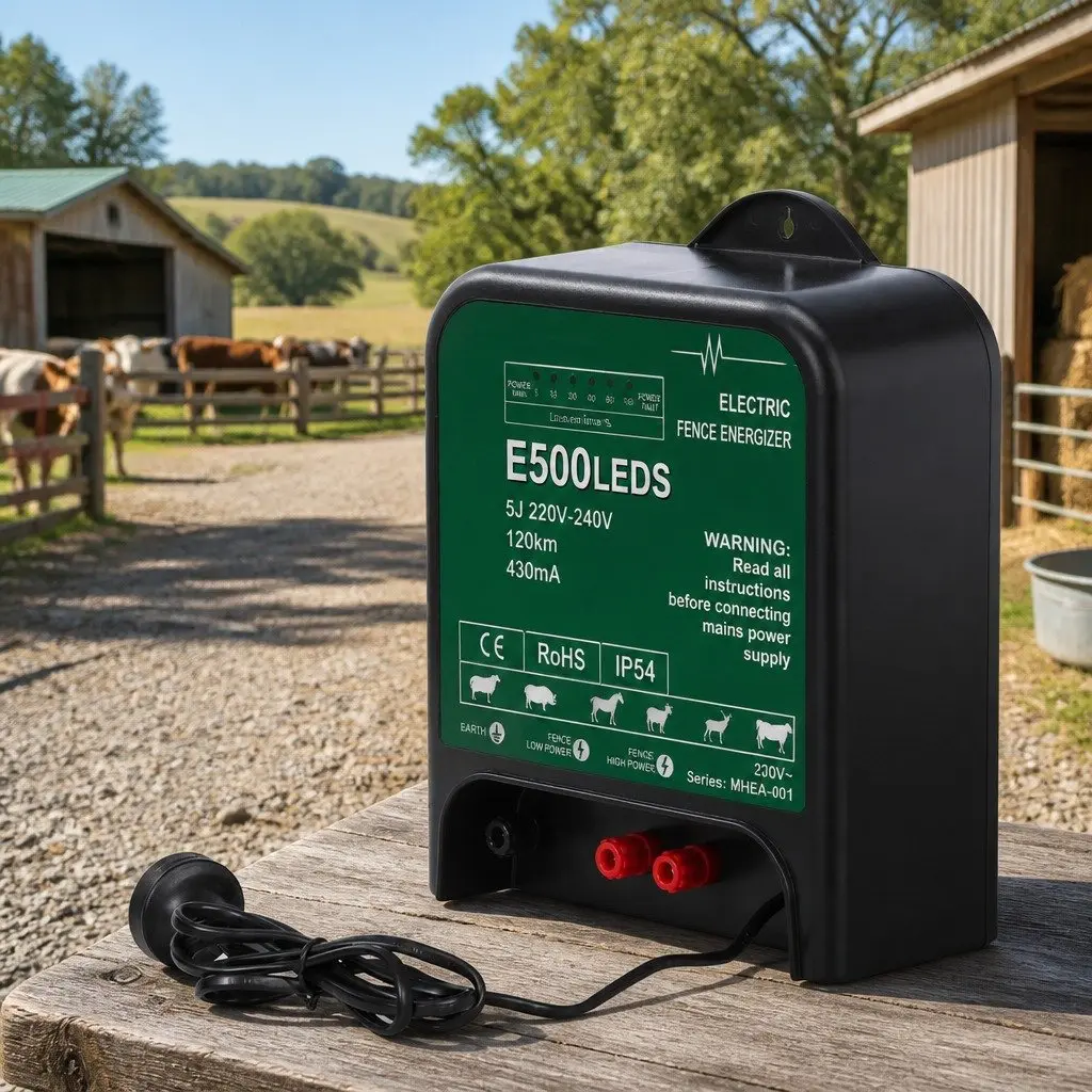 Electric Fence Energiser Mains Powered 5 Joule 120km Coverage IP54 Rated