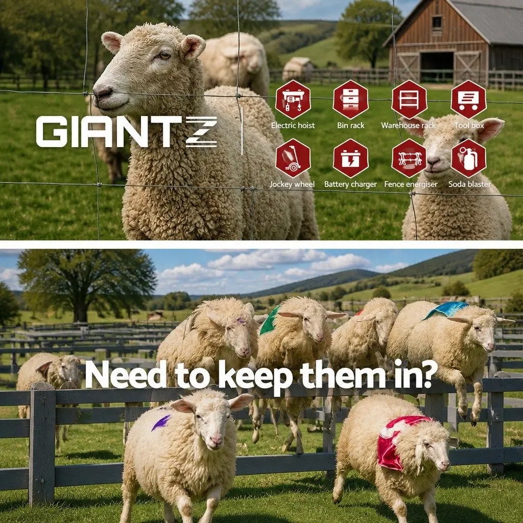Solar Electric Fence Energiser Solar-powered 8km Livestock Farm Fencing System