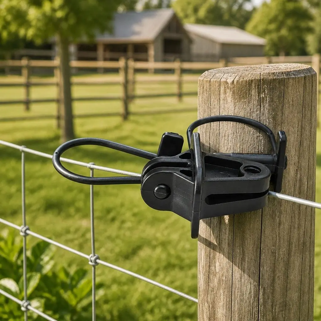 Electric Fence Insulators Pinlock Black 6.5mm for Y Post Metal Post