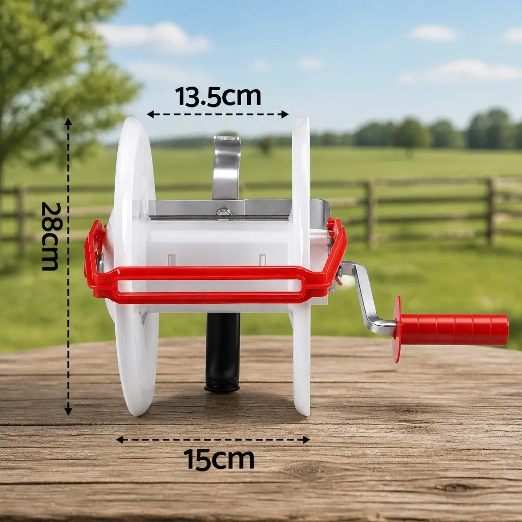 Electric Fence Reel Geared Portable 280mm White