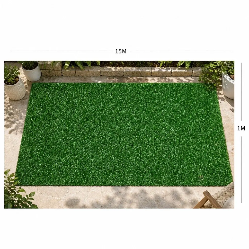 Artificial Grass Synthetic Turf 1x15m 15SQM Garden Lawn Indoor Outdoor