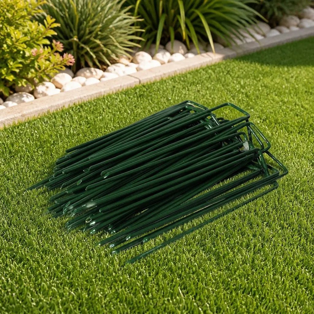 Synthetic Grass Pins U-Shape Steel Turf Anchors Garden Landscape Fasteners