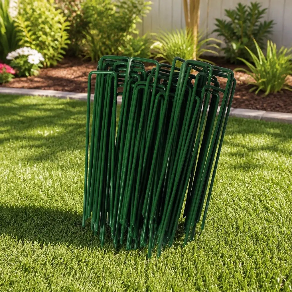 Synthetic Grass Pins U-Shape Steel Turf Anchors Garden Landscape Fasteners