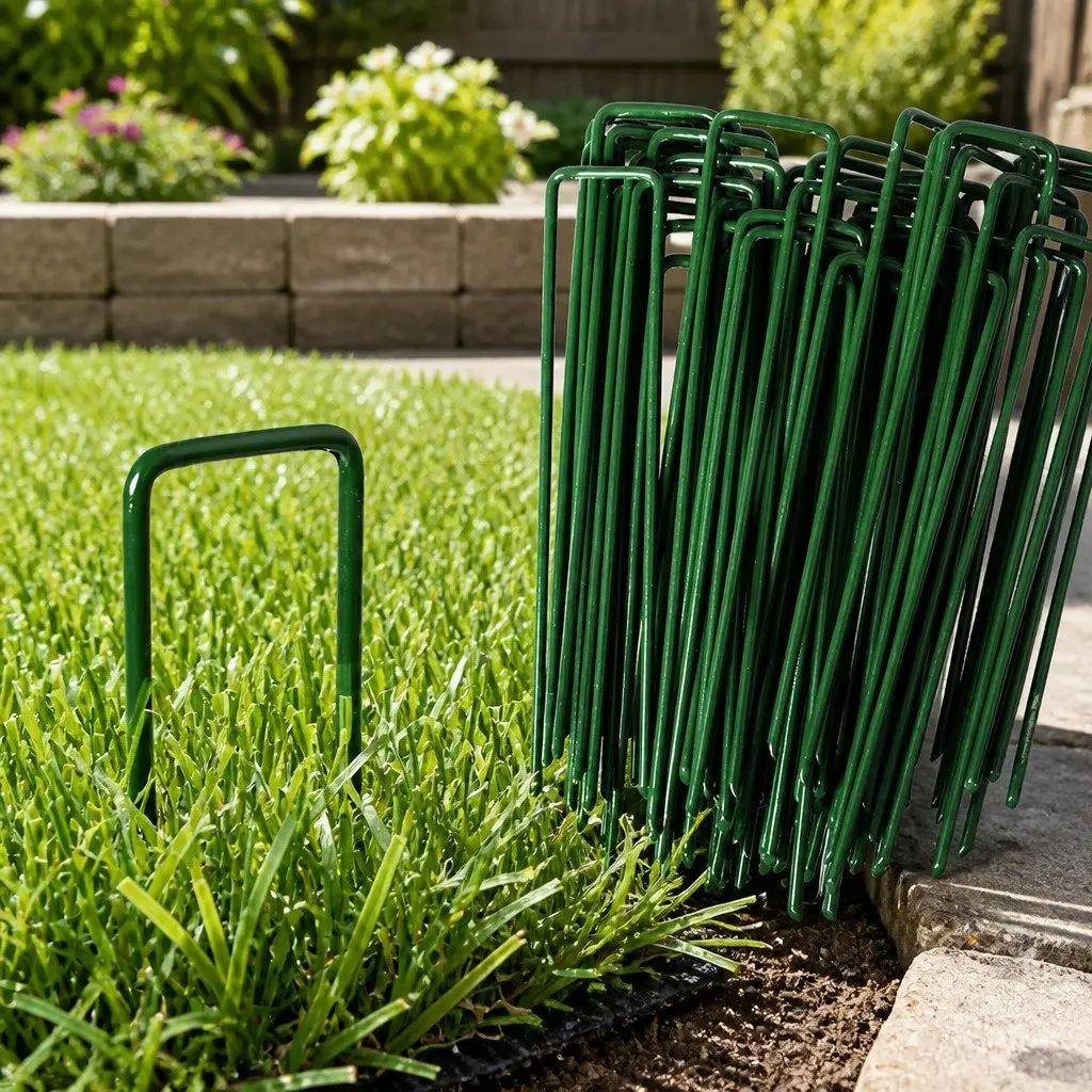 Synthetic Grass Pins U-Shape Steel Turf Anchors Garden Landscape Fasteners