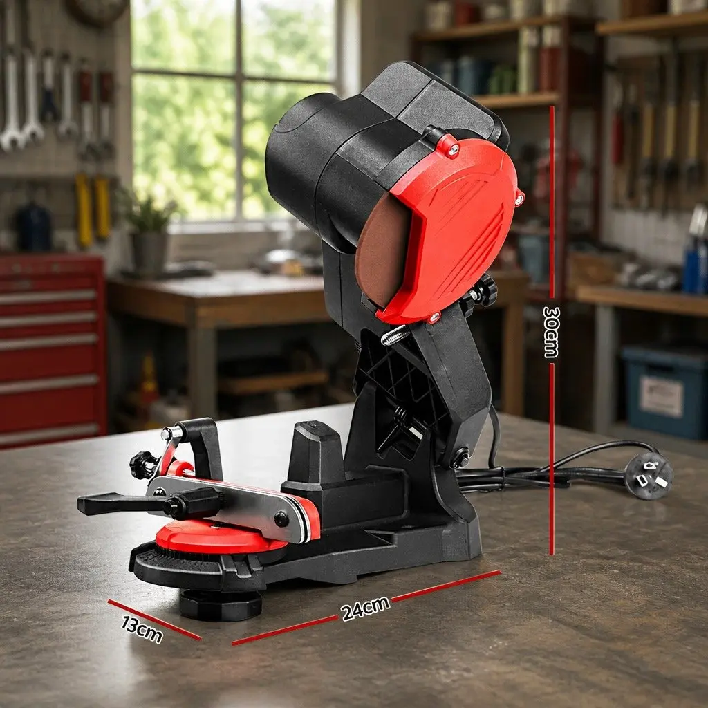 Electric Chainsaw Sharpener Bench Mount Grinder Tool 240V 5500RPM Chain Blade