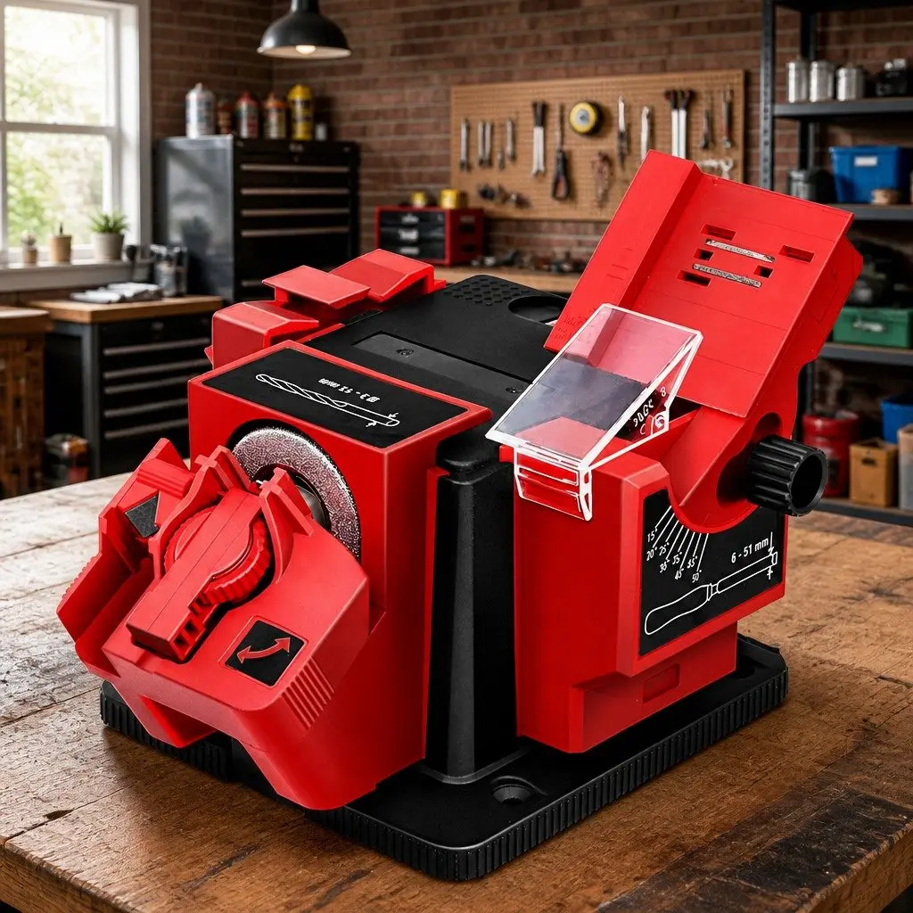 Multifunctional Tool Sharpener 65W Electric Grinder Adjustable Head Angle 20 to 40 Degrees 3 Sharpening Modules