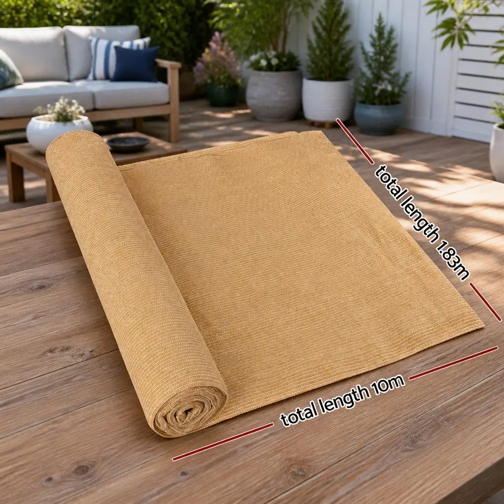 Shade Cloth 90% UV Block Heavy Duty 1.83m x 10m Roll Outdoor Garden Shadecloth