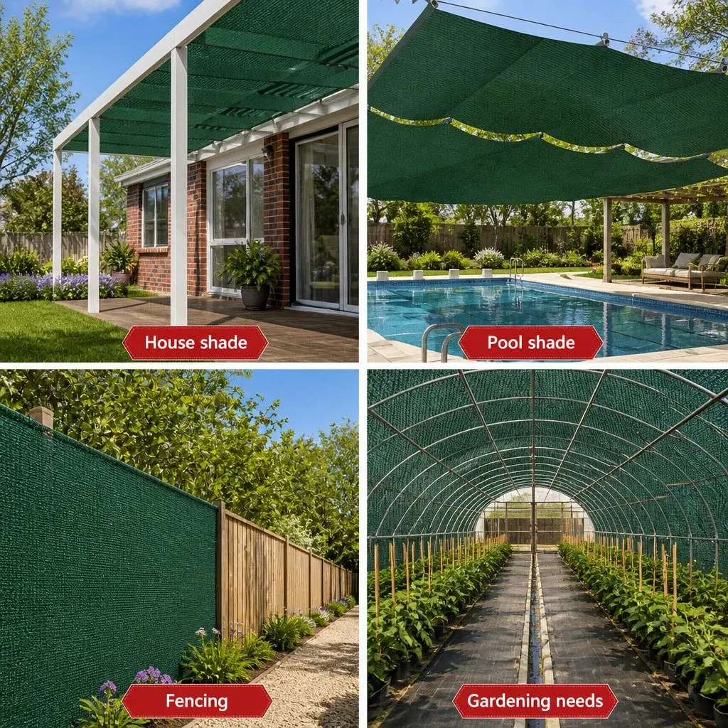 Shade Cloth Roll UV-Stabilised HPDE Knitted Fabric 1.83m x 20m Green 70% Block