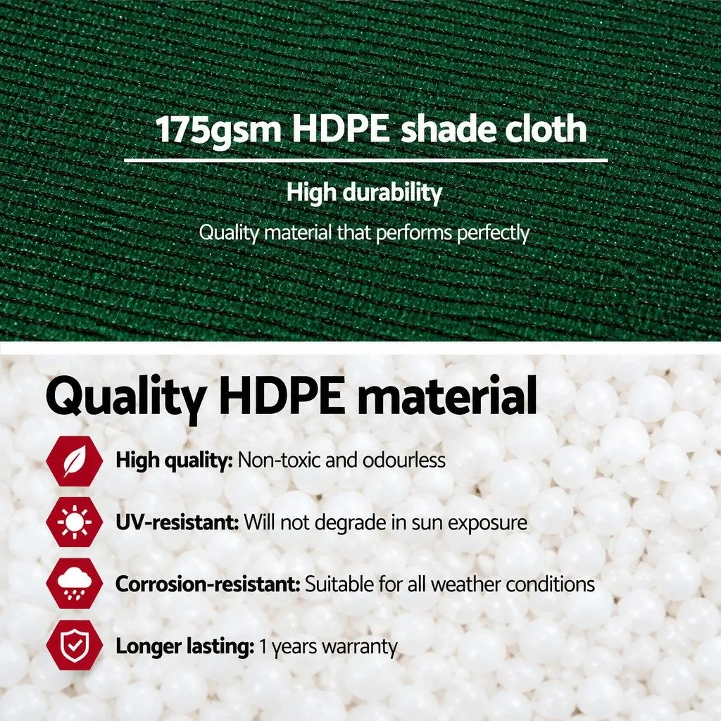 Shade Cloth Roll UV-Stabilised HPDE Knitted Fabric 1.83m x 20m Green 70% Block