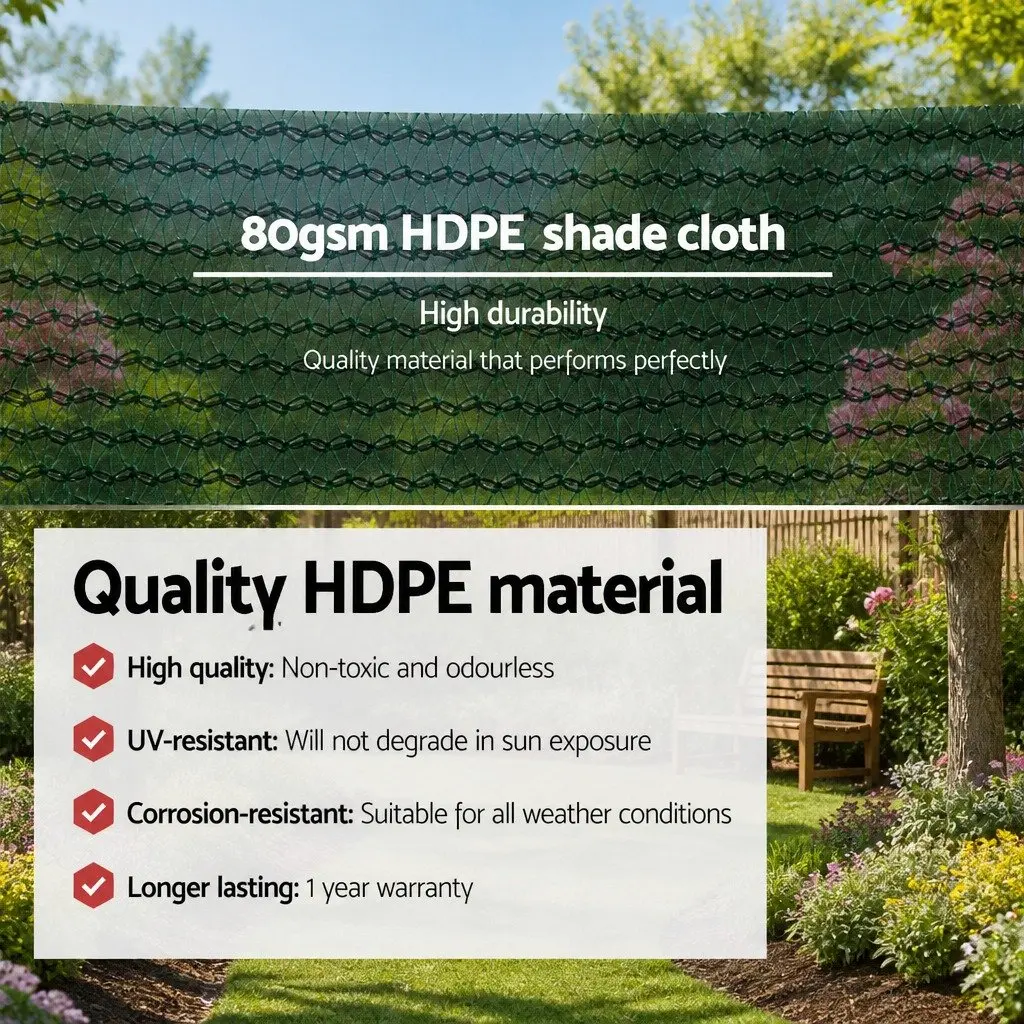 Shade Cloth 30% UV Block Heavy Duty 1.83m x 20m Green Garden Greenhouse