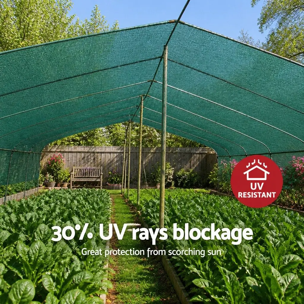Shade Cloth 30% UV Block Heavy Duty 1.83m x 20m Green Garden Greenhouse