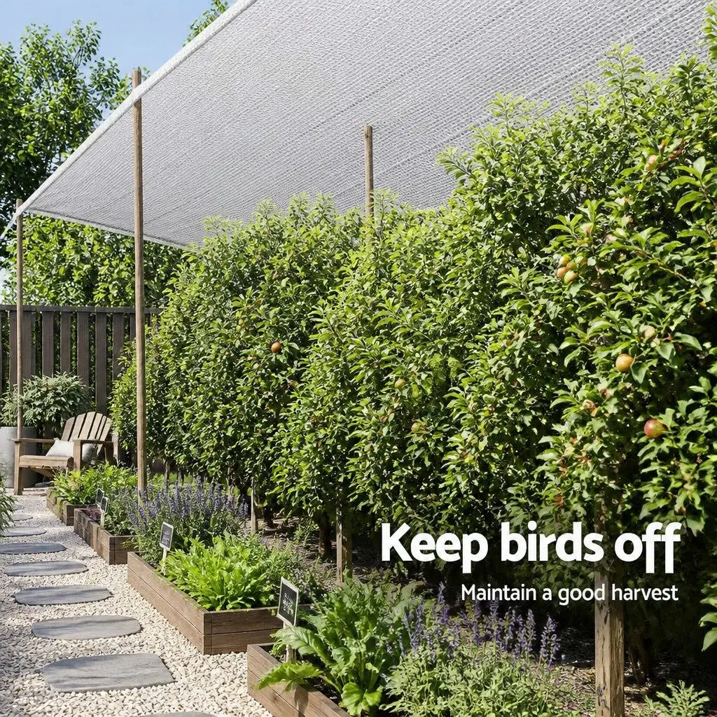 Shade Cloth 50% UV Block Heavy Duty 1.83m x 30m Roll White Shadecloth for Garden
