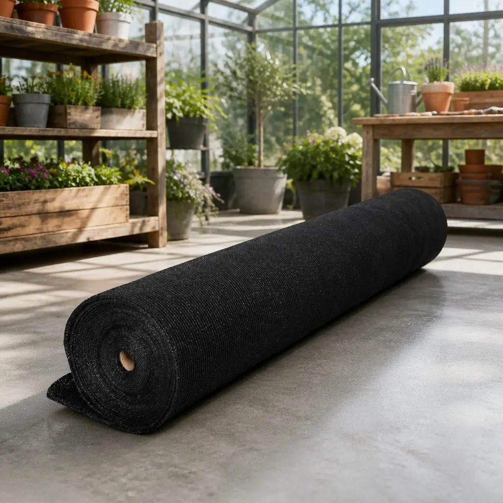 Shade Cloth Heavy Duty UV-Stabilized HPDE Knitted Fabric Black 1.83m x 30m 90% Shade Block